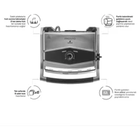 Karaca Presto 2001 Granit 2000 W Inox Tost Makinesi