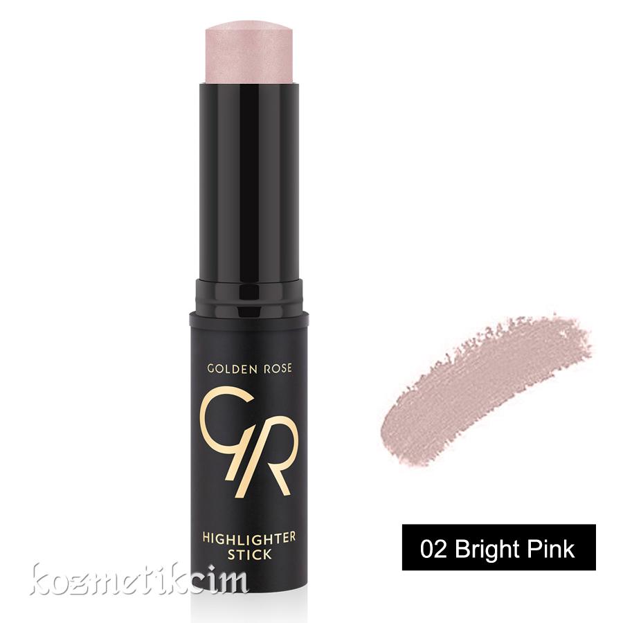 Golden Rose 02 Bright Pink Stick Highlighter