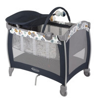 Graco Contour Electra 15 kg Kapasiteli Taşınabilir Ara Katlı 90x72 cm Sallanan Park Yatak Çok Renkli