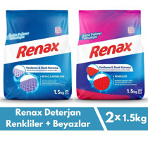 Renax Yenileme Renkliler ve Beyazlar İçin 24 Yıkama Toz Deterjan 2x1.5 kg