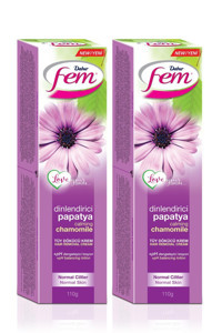 Fem Papatya Koltuk Altı Bacak Genital Bölge Kadın Tüy Dökücü Krem 2x110 ml