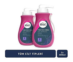 Veet Tüm Ciltler İçin Koltuk Altı Bacak Genital Bölge Kadın Tüy Dökücü Krem 2x400 ml