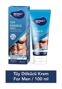 Biowet Tüm Ciltler İçin Koltuk Altı Bacak Genital Bölge Erkek Tüy Dökücü Krem 100 ml