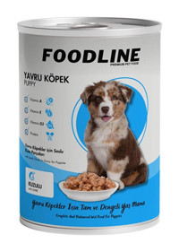 Foodline Kuzu Etli Aromalı Parça Etli Yavru Köpek Maması 400 gr Tekli