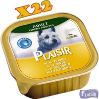 Plaisir Pate Hindi Etli Aromalı Yetişkin Köpek Maması 150 gr 22'li