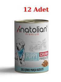 Anatolian Premium Puppy Kuzu Aromalı Soslu Yavru Köpek Maması 400 gr 12'li