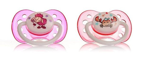 Baby Plus 0-6 Ay Kiraz Uçlu Damaklı Silikon 2'li Emzik Çok Renkli