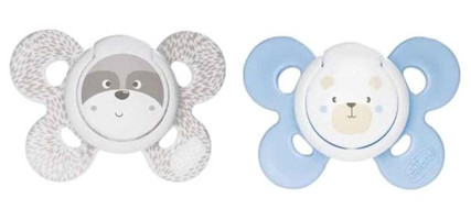 Chicco Physio Comfort 0-6 Ay Ortodontik Damaklı Silikon 2'li Emzik Çok Renkli
