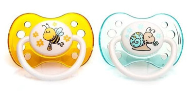 Baby Plus BYP-21001 0-6 Ay Kiraz Uçlu Damaklı Silikon 2'li Emzik Çok Renkli
