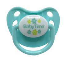 Baby Time BT128-1 0-6 Ay Ortodontik Kiraz Uçlu Damaklı Silikon Emzik Yeşil