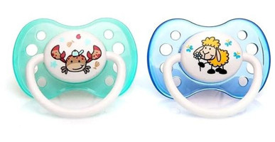 Baby Plus BYP-21002 5-18 Ay+ Kiraz Uçlu Damaklı Silikon 2'li Emzik Çok Renkli