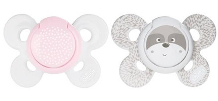 Chicco Physioforma Comfort 0-6 Ay Ortodontik Damaklı Silikon 2'li Emzik Beyaz