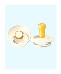 Bibs De Lux 6-18 Ay+ Delikli Ortodontik Kiraz Uçlu Damaklı Kauçuk Emzik Beyaz