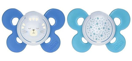 Chicco Physio Comfort 16-36 Ay Ortodontik Kiraz Uçlu Silikon 2'li Emzik Gold-Krem