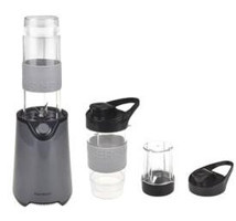 Bambum Sporty 600 ml Plastik Hazneli Buz Kırıcılı Turbolu 4 Bıçaklı Kişisel 4'lü Smoothie Blender Gri