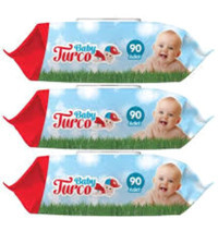 Baby Turco Klasik 90 Yaprak 3'lü Paket Islak Bebek Havlusu