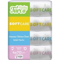 Baby Turco Soft Care 70 Yaprak 4'lü Paket Islak Mendil
