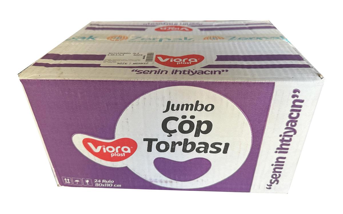 Viora Fresh Kokulu Jumbo Boy 80x110 cm Çöp Poşeti 7x24 Adet Mavi