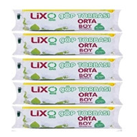 Lixo Şeffaf Orta Boy 55x60 cm Çöp Poşeti 100 Adet