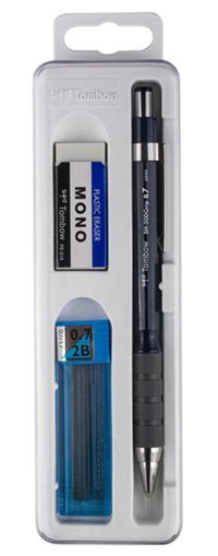 Tombow Silgili Plastik Metalik Lacivert 0.7 mm Uçlu Versatil Kalem Seti