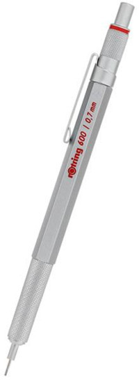 Rotring 600 Silgili Metal Metalik Gri 0.7 mm Uçlu Versatil Kalem