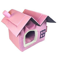 Xpermate Dikdörtgen Tek Katlı Dış Mekan Kumaş Kedi Evi Pembe