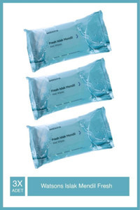 Watsons Fresh 50 Yaprak 3'lü Paket Islak Mendil