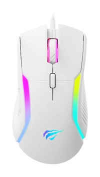 Havit MS1033 RGB Ergonomik Makrolu Kablolu Beyaz Optik Gaming Mouse