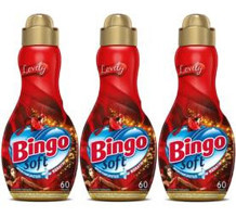 Bingo Soft Konsantre Lovely 60 Yıkama Yumuşatıcı 3x1.44 lt