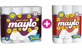 Maylo 3 Katlı 384'lü Tuvalet Kağıdı