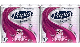 Papia 3 Katlı Kokulu Renkli 64'lü' Tuvalet Kağıdı