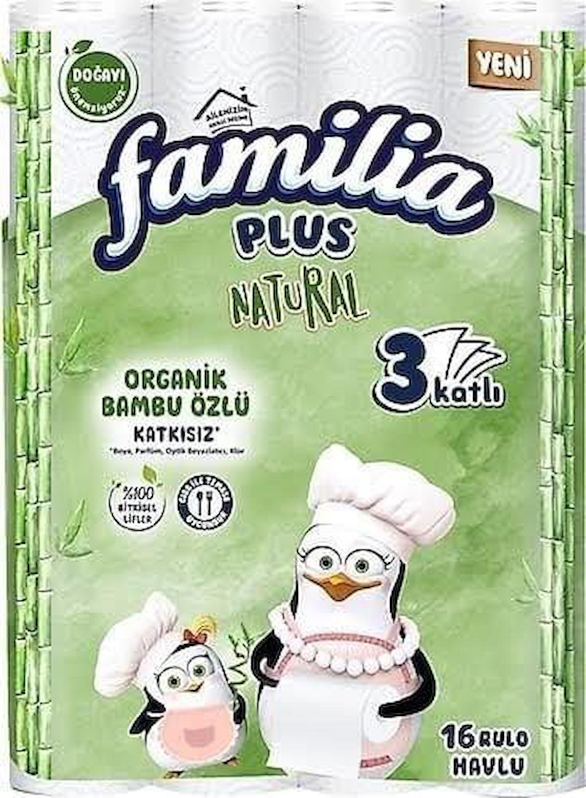 Familia Natural 3 Katlı 4x16'lı Rulo Kağıt Havlu