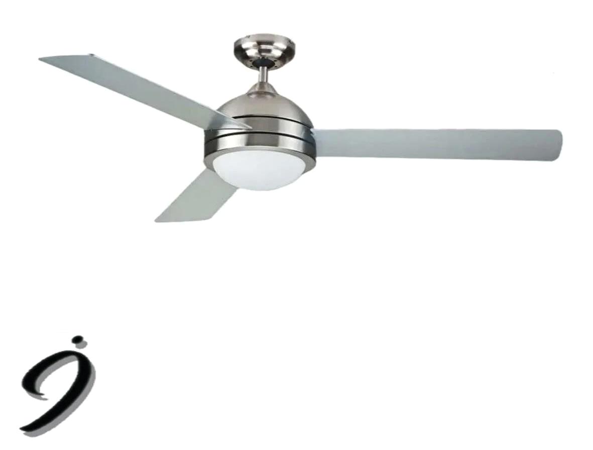 Rubenis RBT 483 Slv Glob Işıklı Metal 3 Kanatlı Gümüş Tavan Vantilatörü