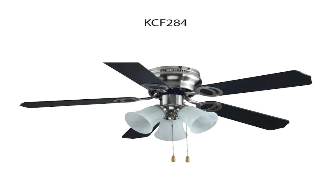 Vanti KCF 284 Işıklı Ahşap 5 Kanatlı Siyah Tavan Vantilatörü