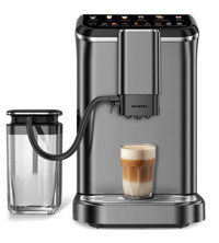 Kumtel LatteNow 1350 W Tezgah Üstü Kapsülsüz Tam Otomatik Espresso Makinesi Gri