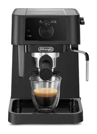 Delonghi Stilosa EC230.BK 1100 W Paslanmaz Çelik Tezgah Üstü Kapsülsüz Manuel Espresso Makinesi Siyah