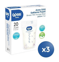 Wee Baby Süt Saklama Poşeti 3x20'li