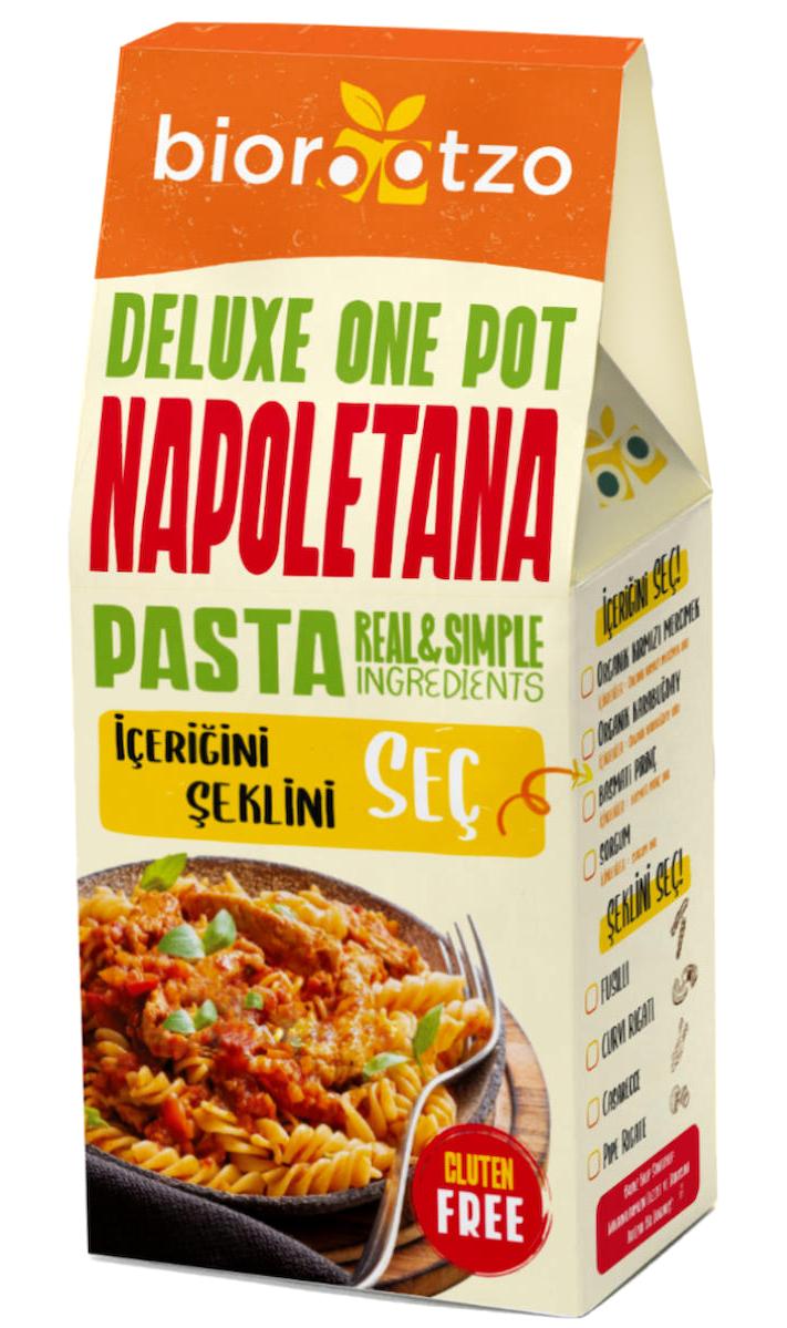 Biorootzo Deluxe One Pot Napoletana Glutensiz Burgu Makarna 200 gr