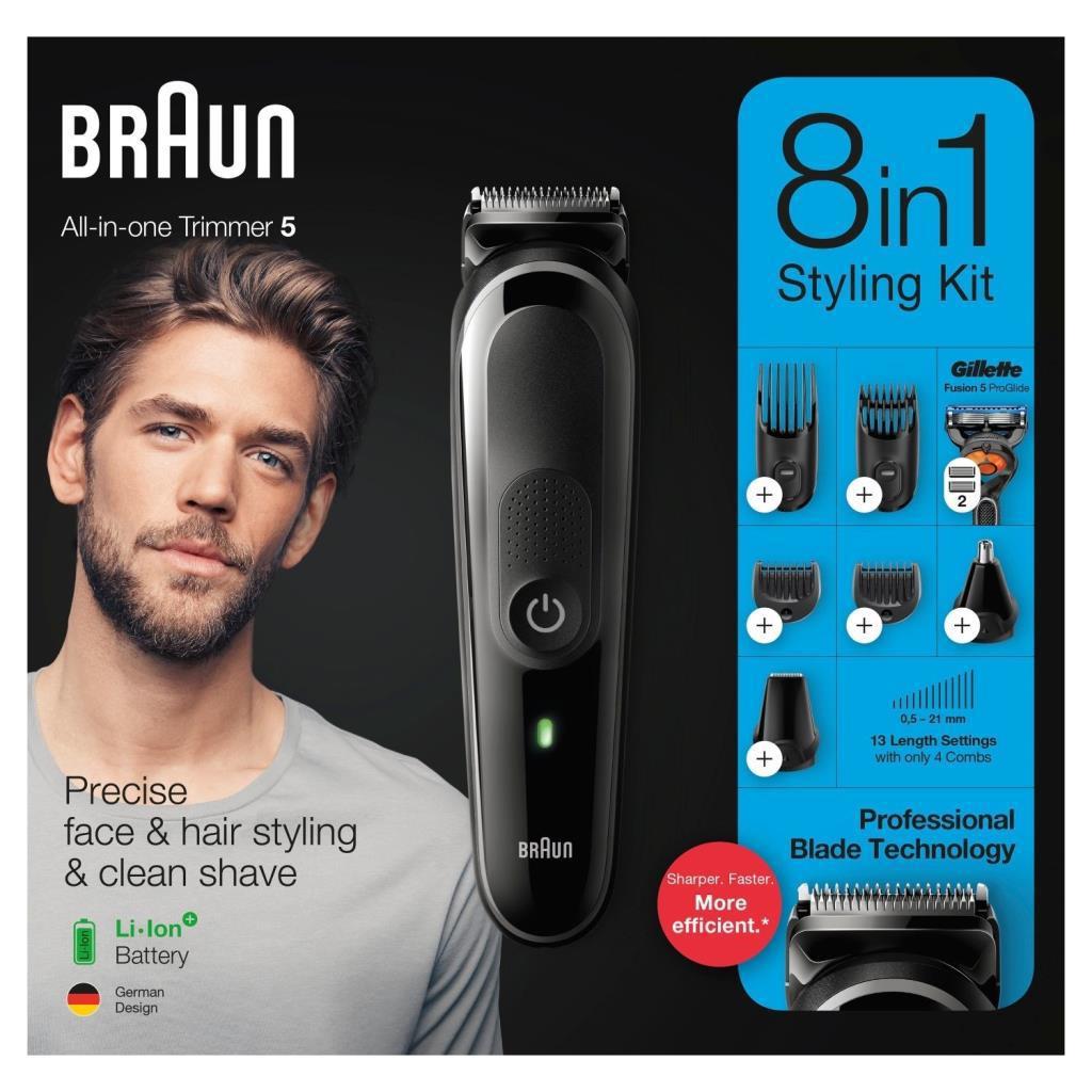 Braun MGK5260 Saç Sakal 6 Başlıklı Sinekkaydı Kuru Tıraş Makinesi