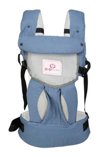 Momella Baby Ergonomik 15 kg Kapasiteli Yenidoğan Kanguru Gri-Mavi