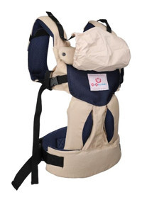Momella Baby Ergonomik 15 kg Kapasiteli Yenidoğan Kanguru Bej-Lacivert