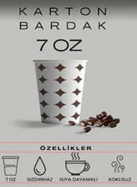 Hmycup Vending Baskılı Karton Bardak 3000 Adet Beyaz Kahverengi