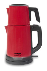 Fantom CY 1500 Çelik Demlikli 1800 W Işıklı Çelik Gövdeli Kırmızı Çay Makinesi