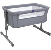 Chicco Essential Metal 9 kg Dikdörtgen Tekerlekli Katlanır Sallanan Anne Yanı Beşik Gri