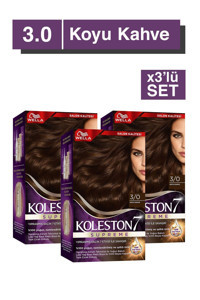 Wella Koleston Supreme 3.0 Koyu Kahve Organik Krem Saç Boyası 3x60 ml