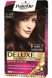 Palette Deluxe 5.68 Kestane Amonyaksız Krem Saç Boyası 3x99 ml