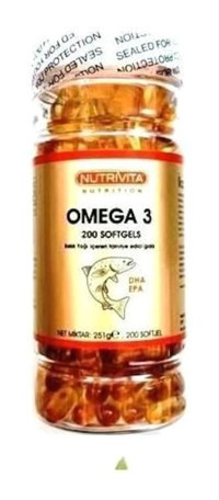Nutrivita Nutrition Omega 3 Kapsül 2000 mg 200 Adet