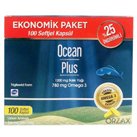 Orzax Ocean Plus Omega 3 Kapsül 1200 mg 100 Adet