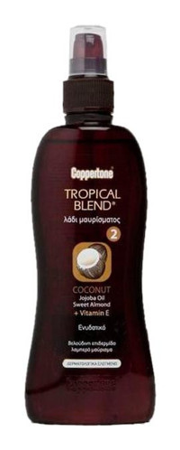 Coppertone Tropical Blend Hindistan Cevizi Yağı Yoğun 2 Faktör Tüm Vücut İçin Bronzlaştırıcı Yağ 200 ml