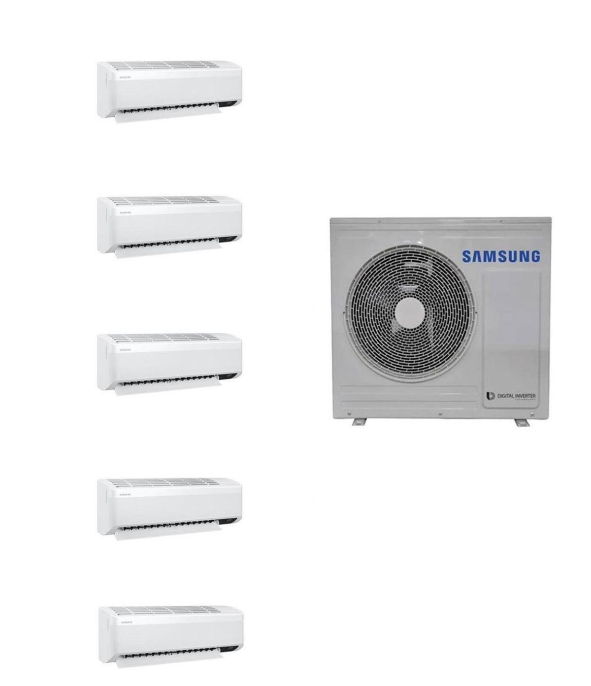 Samsung AJ100TXJ5KH/EA 1+5 Sistem 9+9+9+9+9 45000 Btu Enerji Sınıfı R410A Inverter Multi Split Duvar Tipi Klima